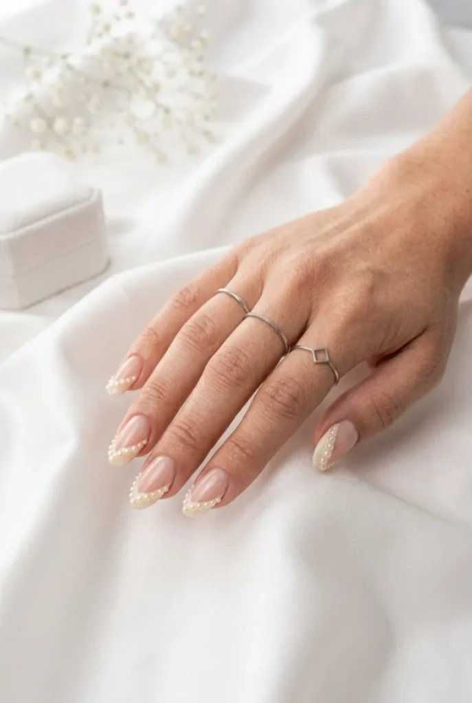 3D Pearl Trim Diagonal Tips