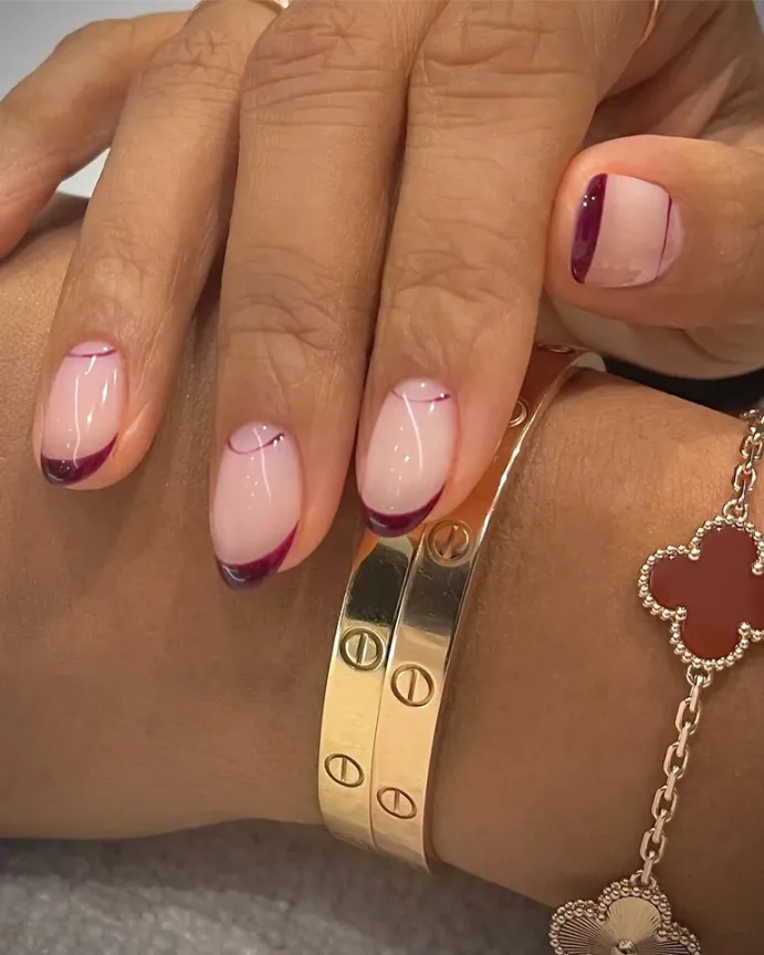 Plum Reverse Cuff Micro French