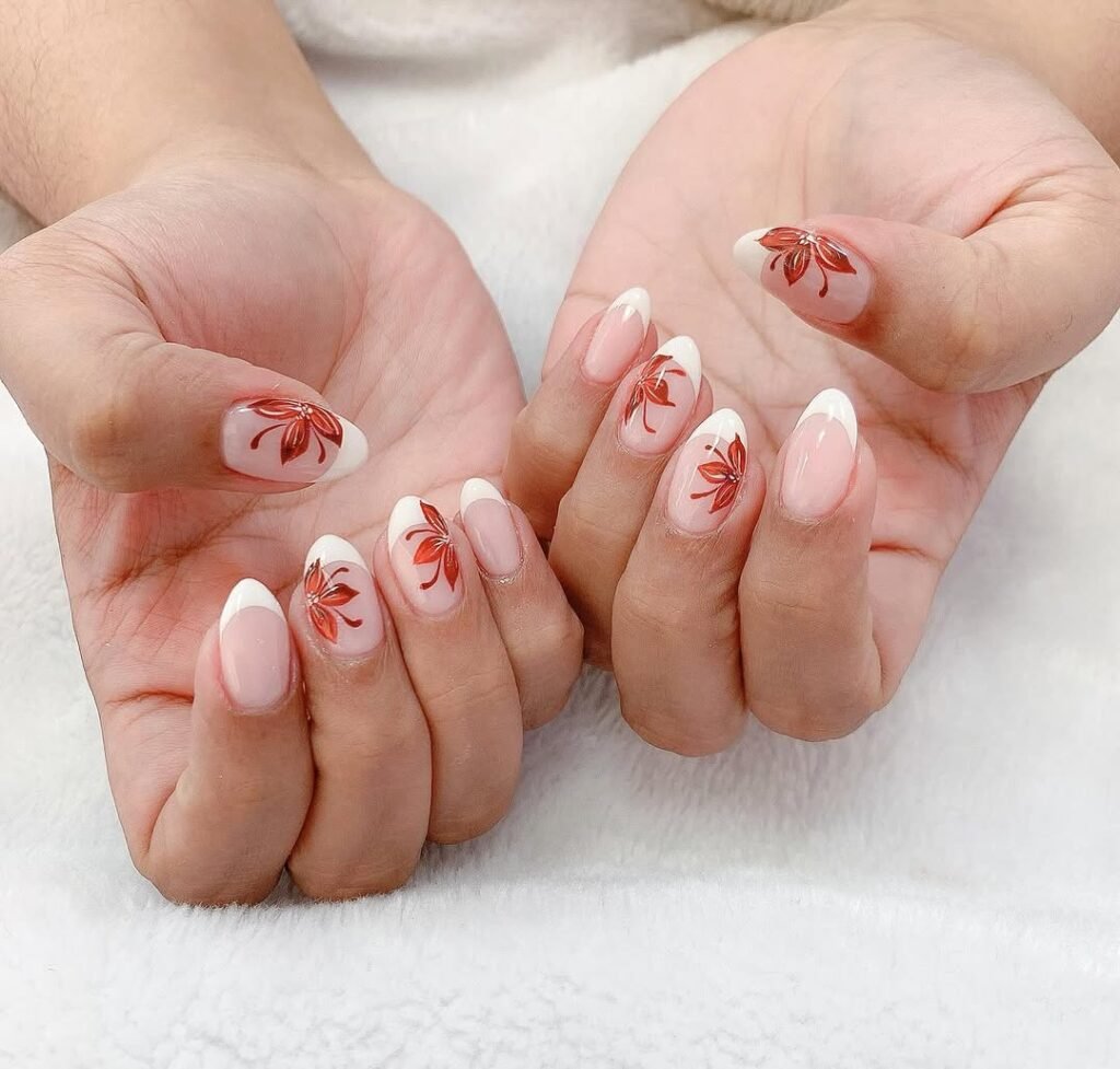 Autumn Floral Crisp White