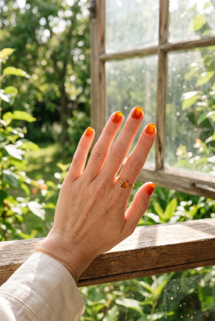 Amber Glass Nails