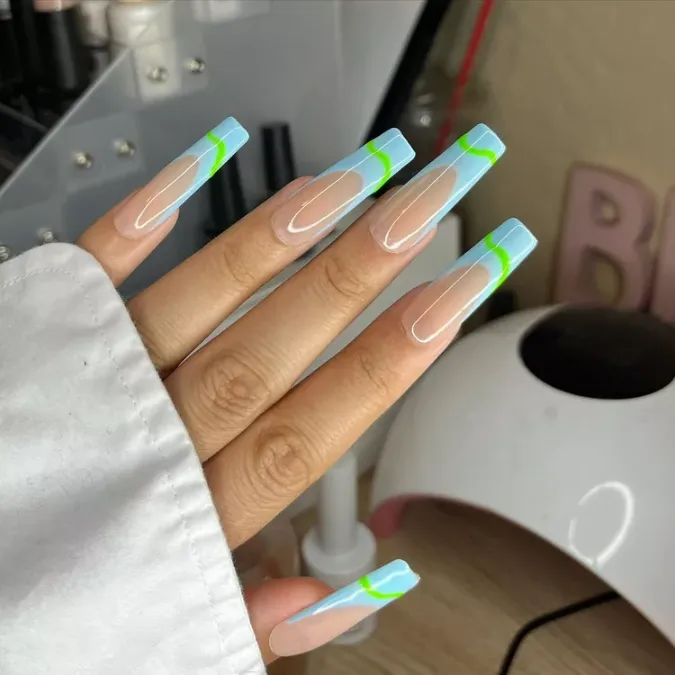 Baby Blue French Tips