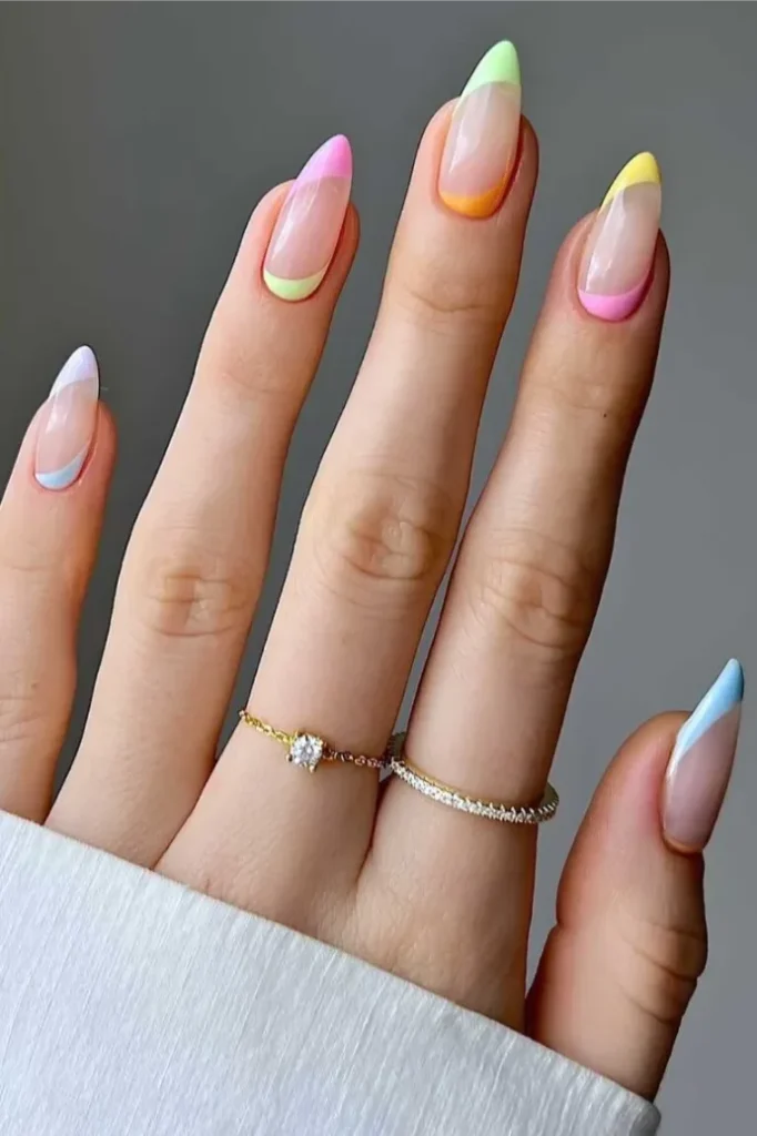 Barely-There Rainbow Micro Tips