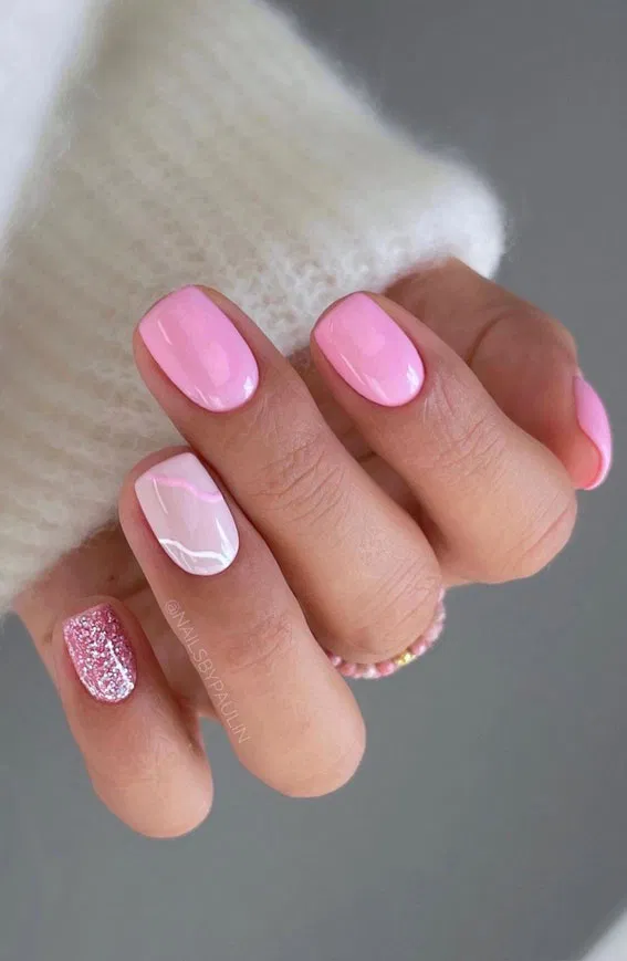Bubblegum Pink Nails