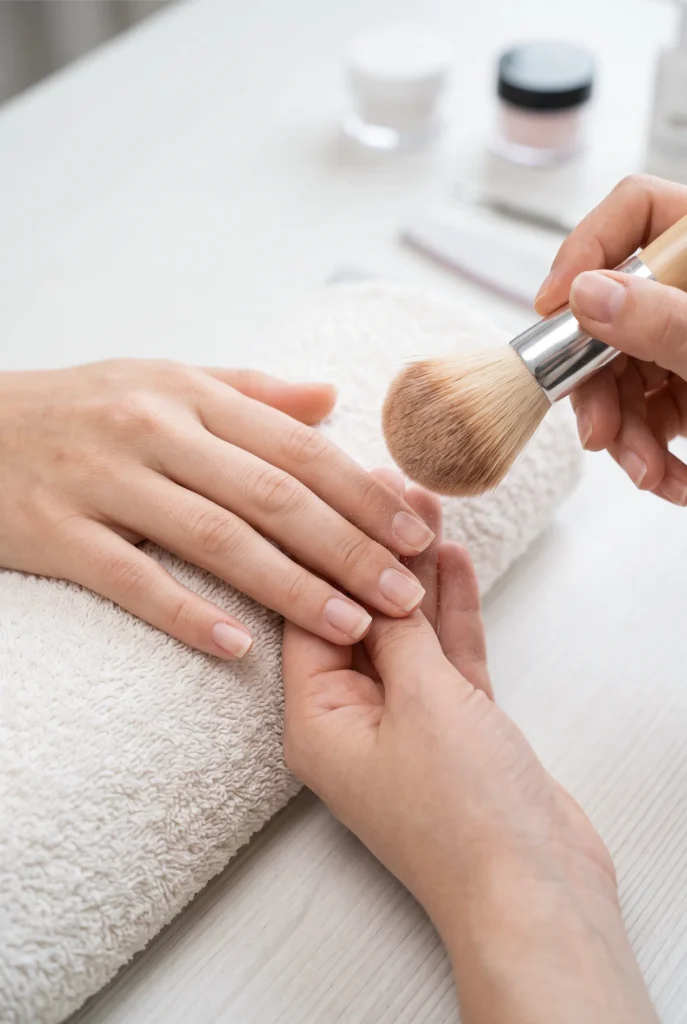 Buff the edges and brush away the dust