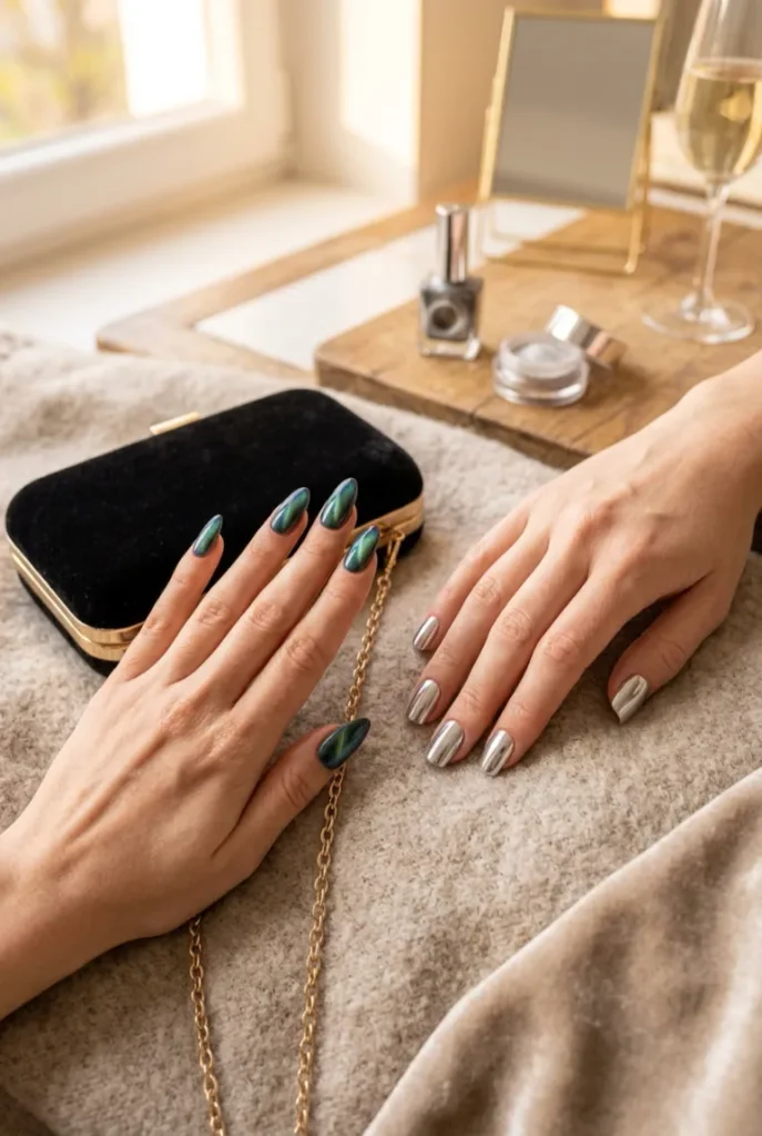 Cat Eye vs Chrome Nails