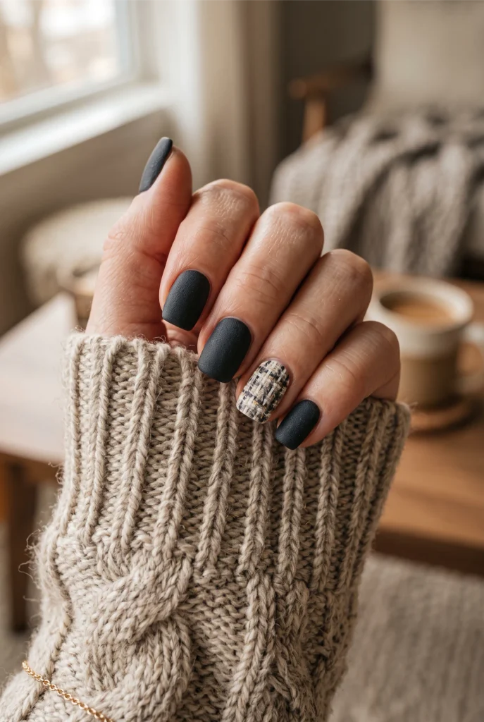 Charcoal Tweed Texture