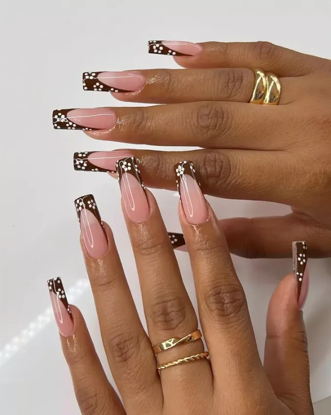 Chocolate Brown Diagonal French