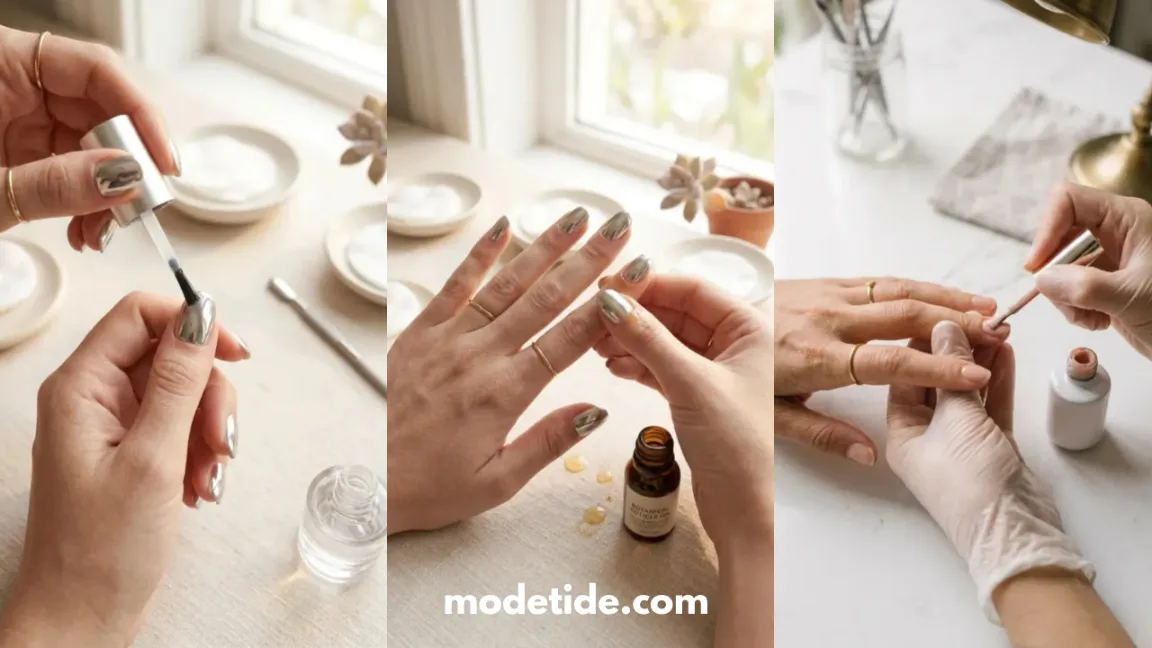 Chrome Nails Without Acrylic