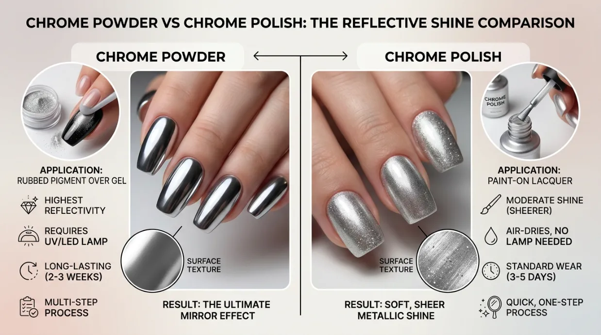 Chrome Powder vs Chrome Polish