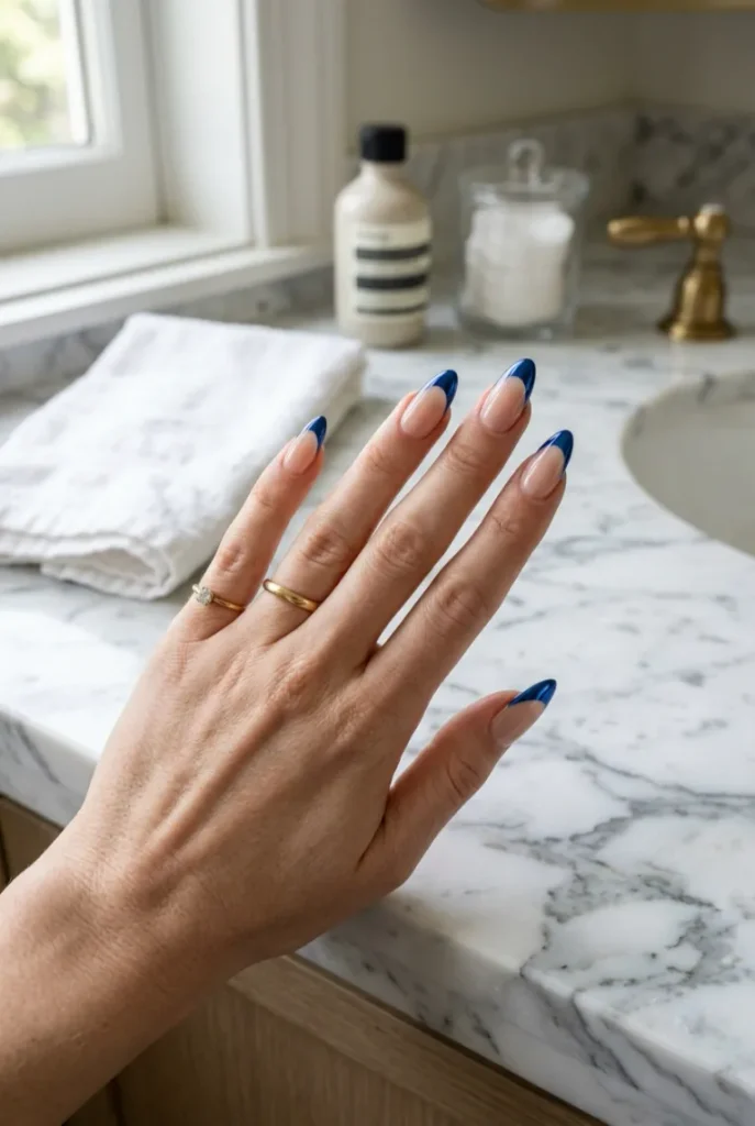 Cobalt Blue Mirror Chrome Tips