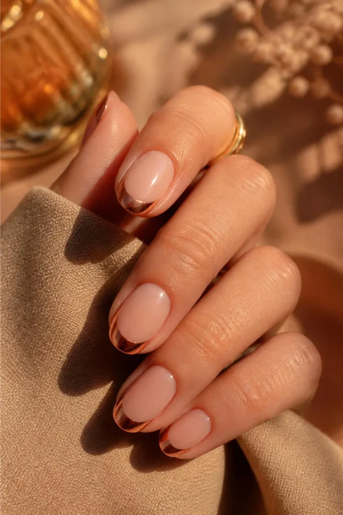 Copper Chrome French Tips