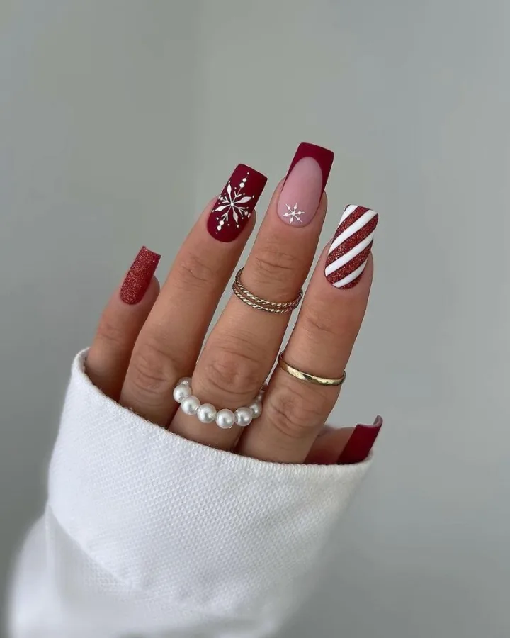 Crimson French Tips