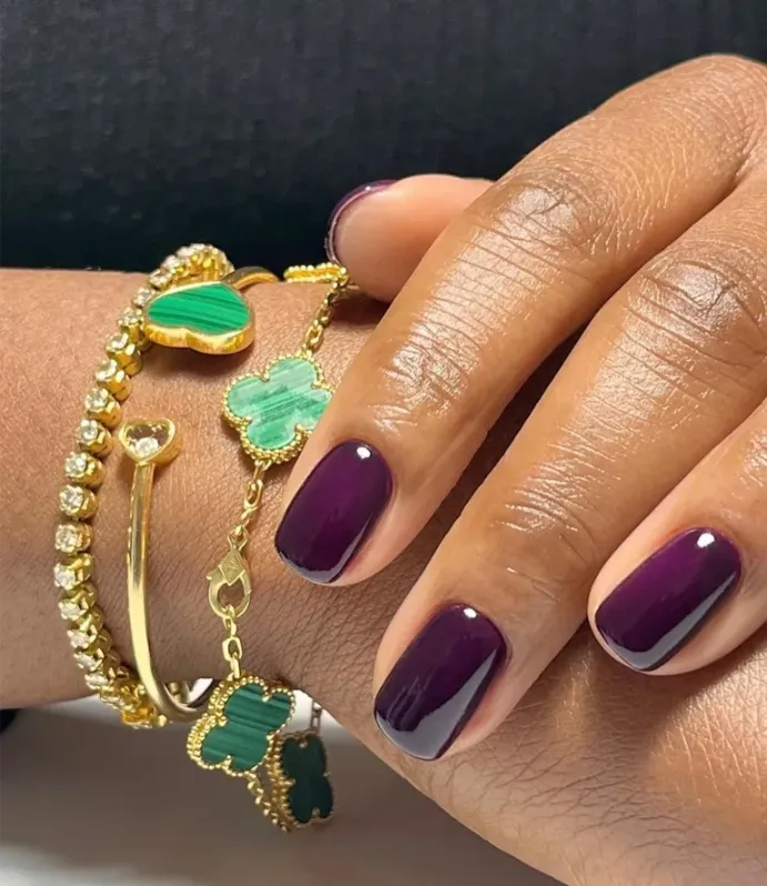 Deep Plum Square Nails