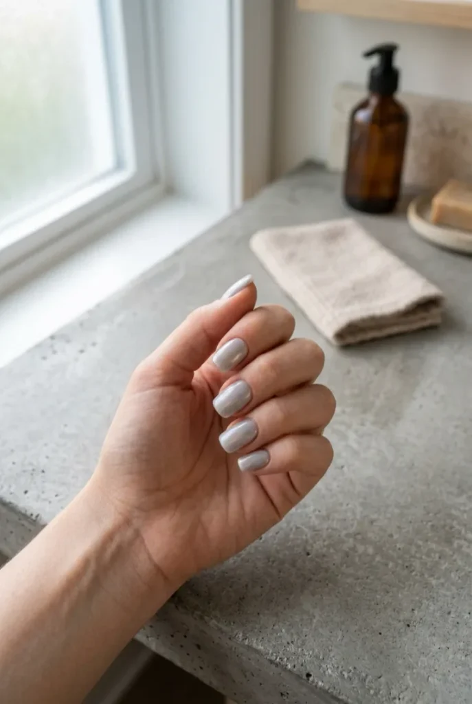 Foggy Opalescent Grey Chrome