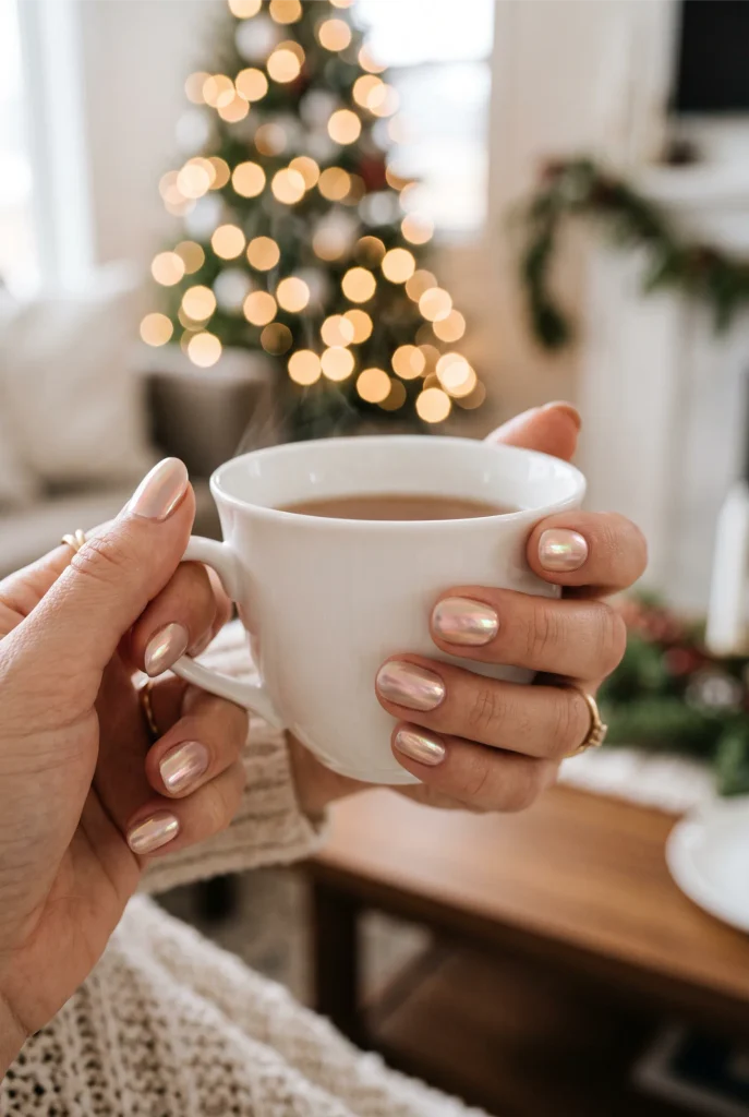 Frosted Pearl Glaze Over Neutral Taupe