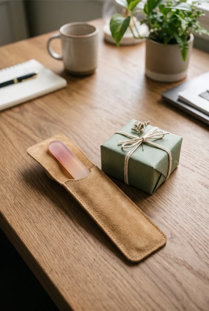 GERMANIKURE Suede-Case Glass File