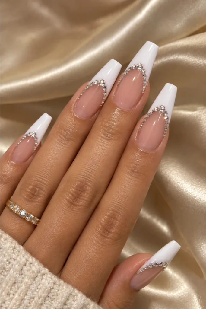 Glam French Coffin Nails
