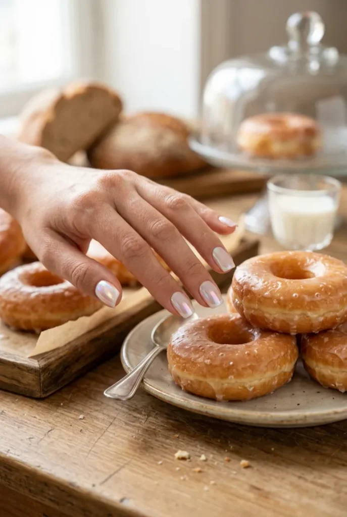 Glazed Donut French Tip