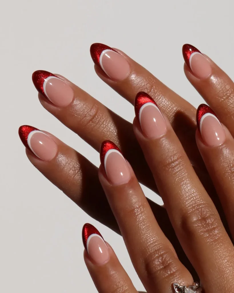 Glitter Red Tips