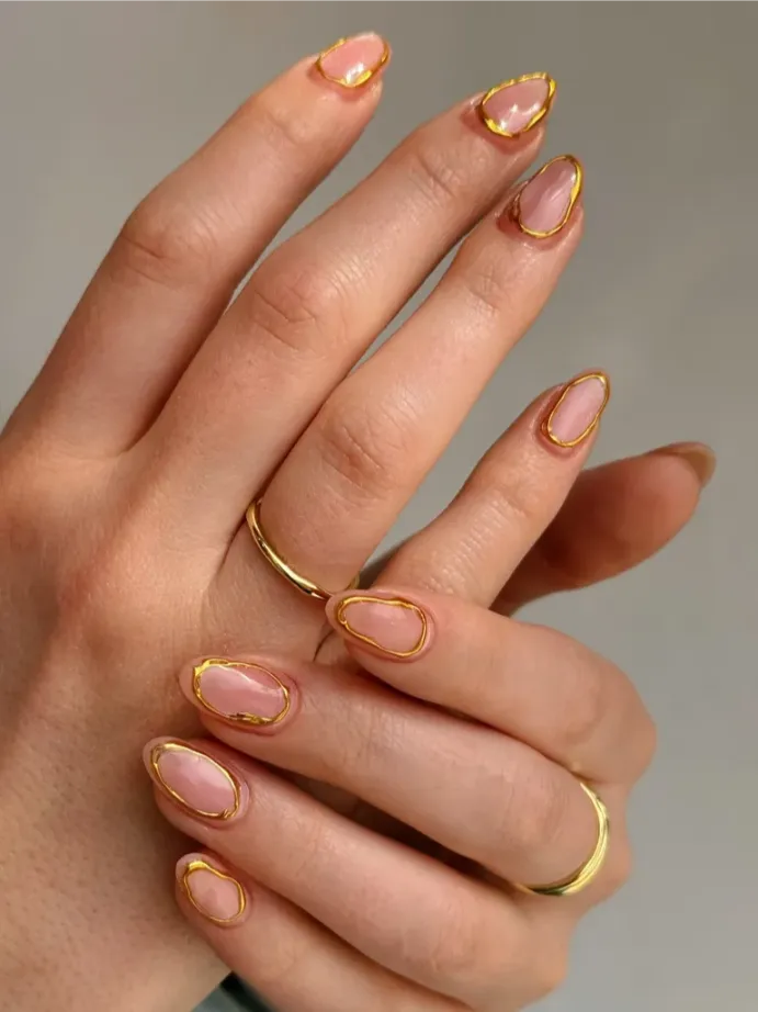 Gold Wire Outline on Barely