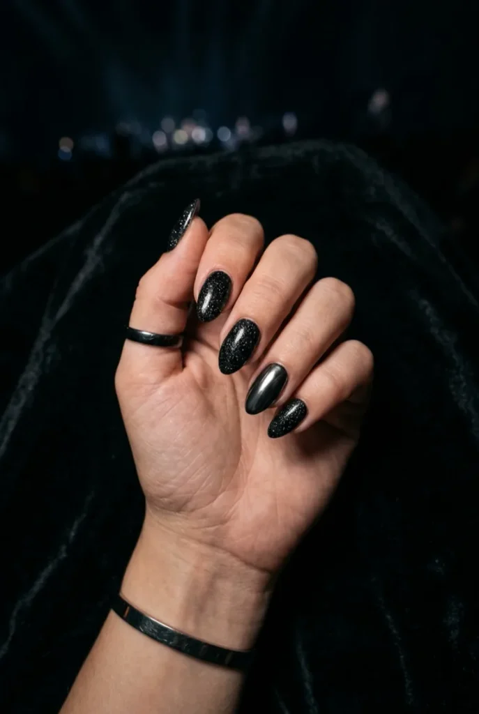 Gunmetal Chrome Accent Nail