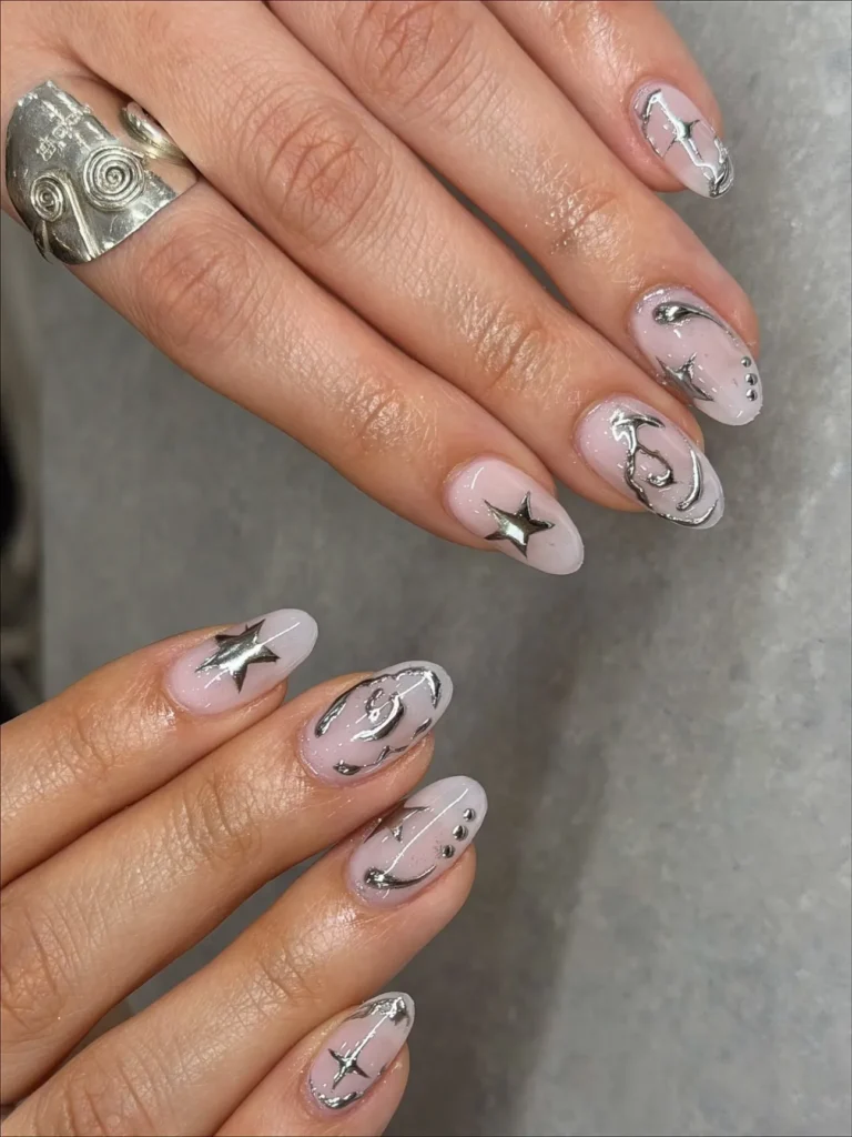 Liquid Silver Line Art