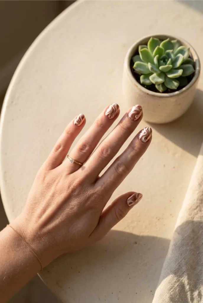 Marbled Rose Gold Chrome