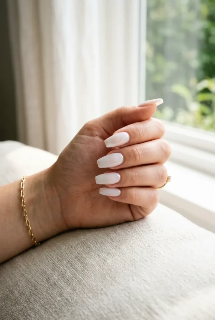 Milky Glazed Nail