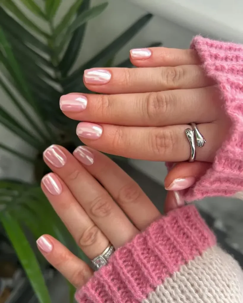 Milky Pale Pink Chrome