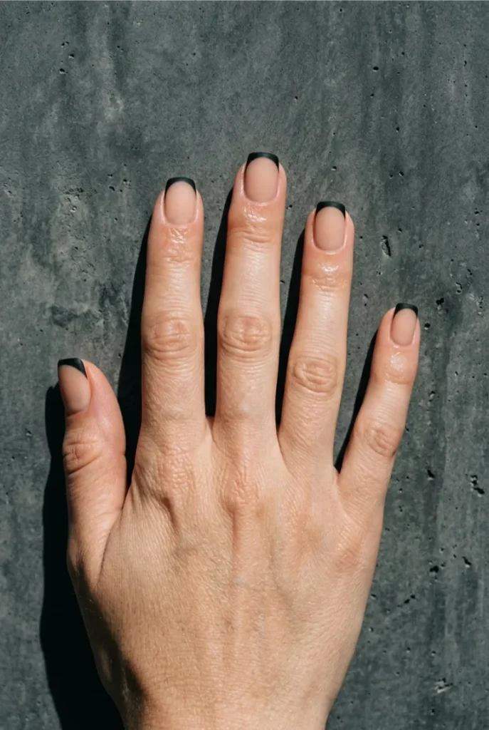 Minimalist Black French Nails
