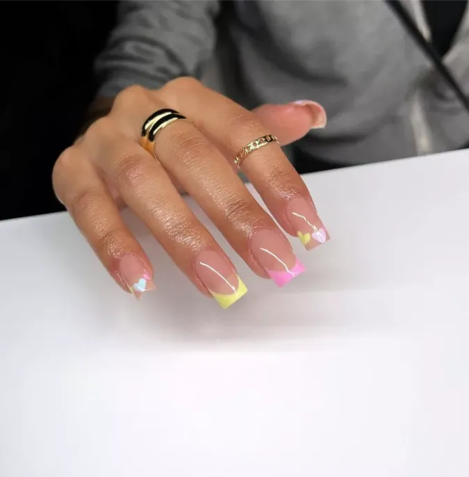 Multi Color French Tips