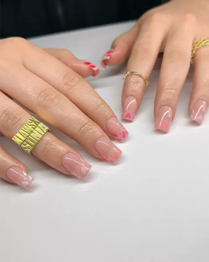 Nude Square Nails