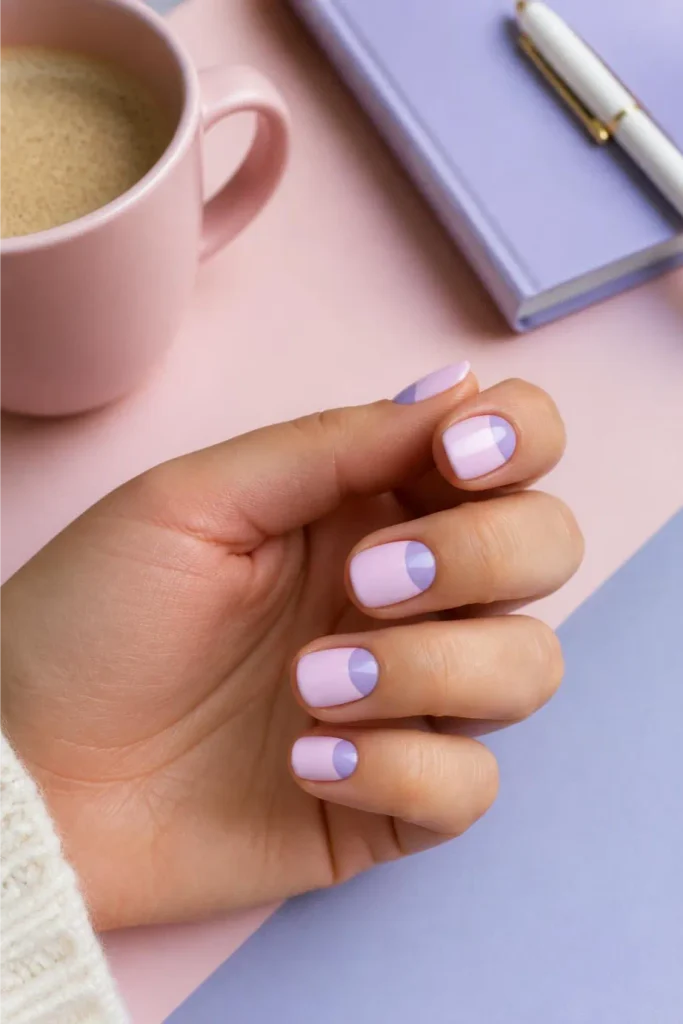 Pastel Color Block Half Moons