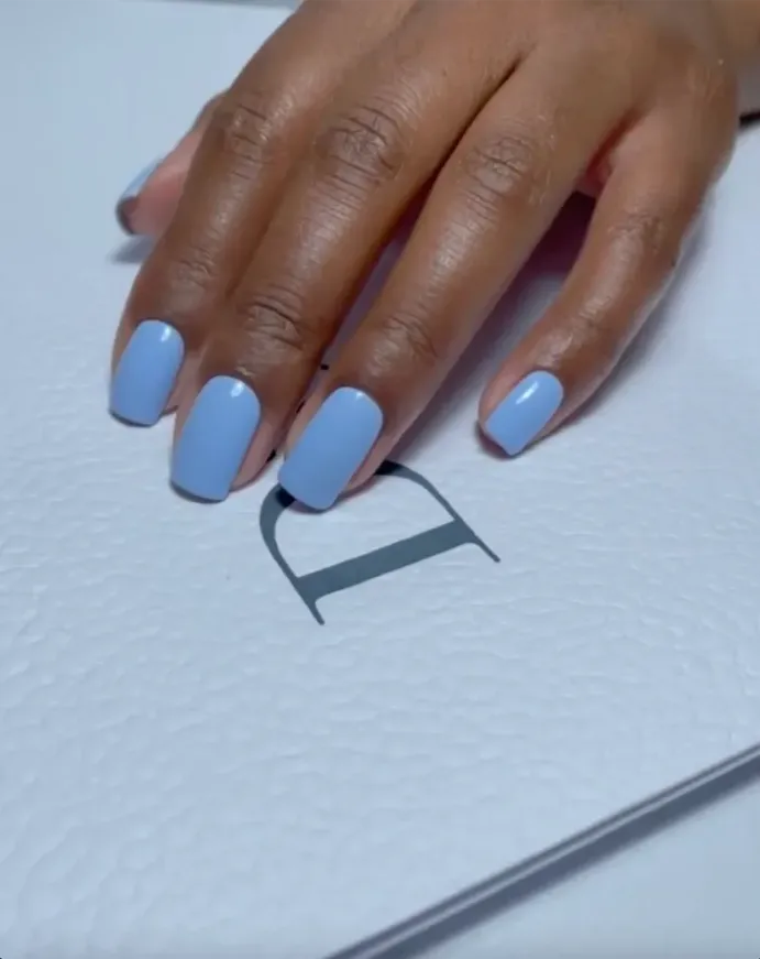 Periwinkle Blue Square Nails