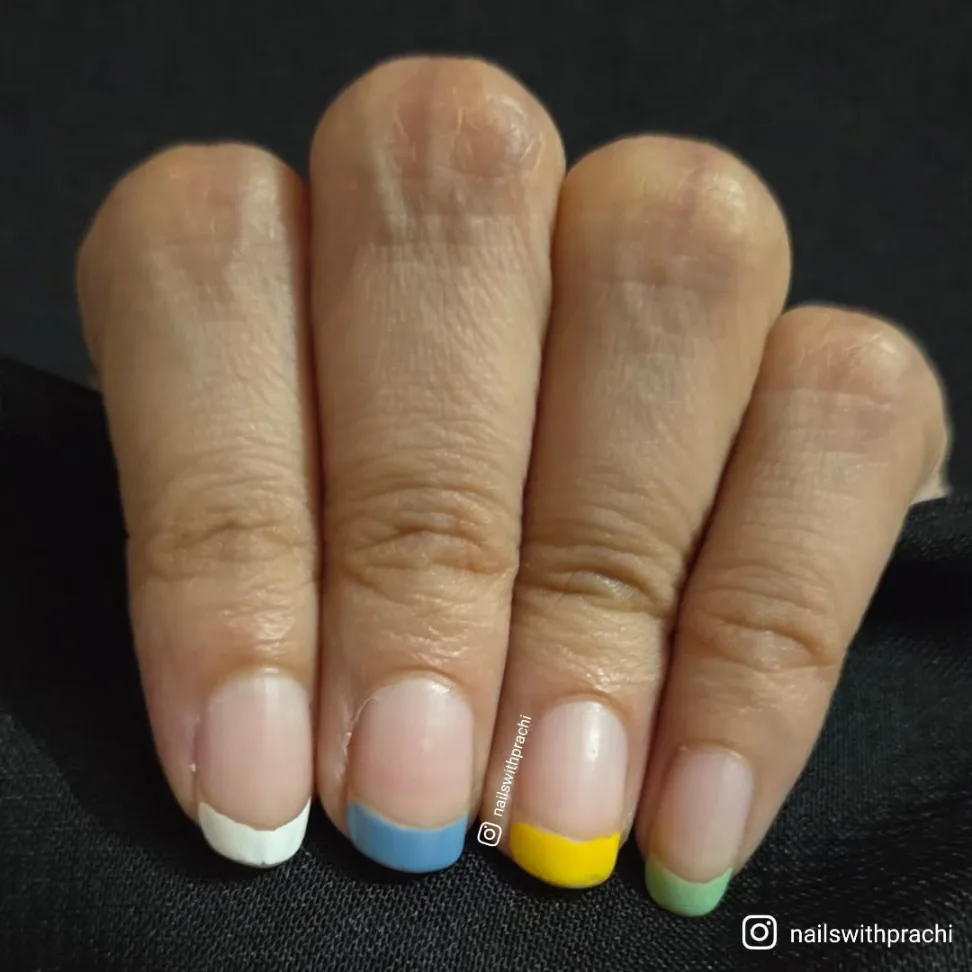 Rainbow French Tips