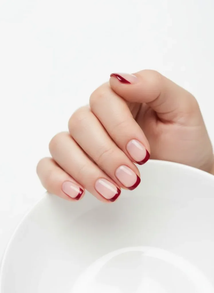 Red Frenchies Nails