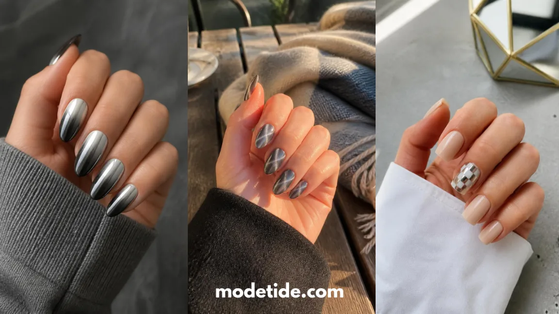 Silver Chrome Nails