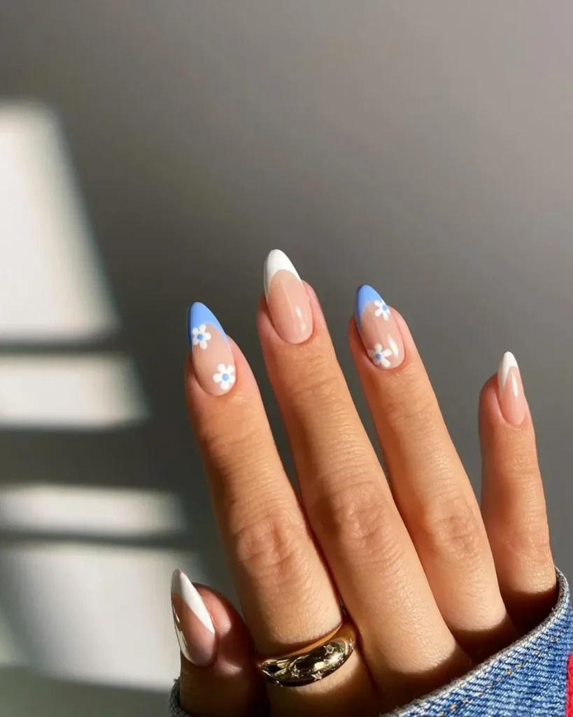 Sky Blue French Tips