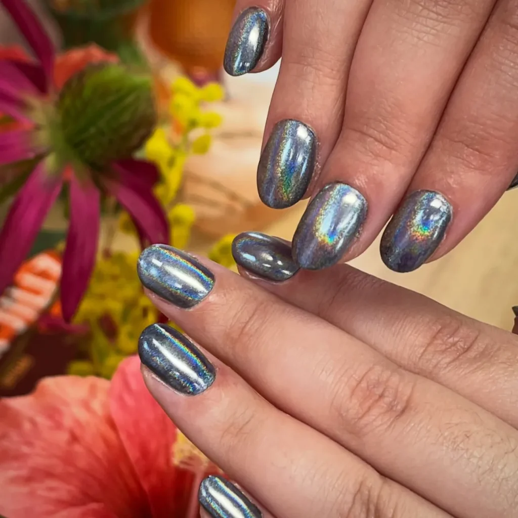 Smoky Gunmetal Nails