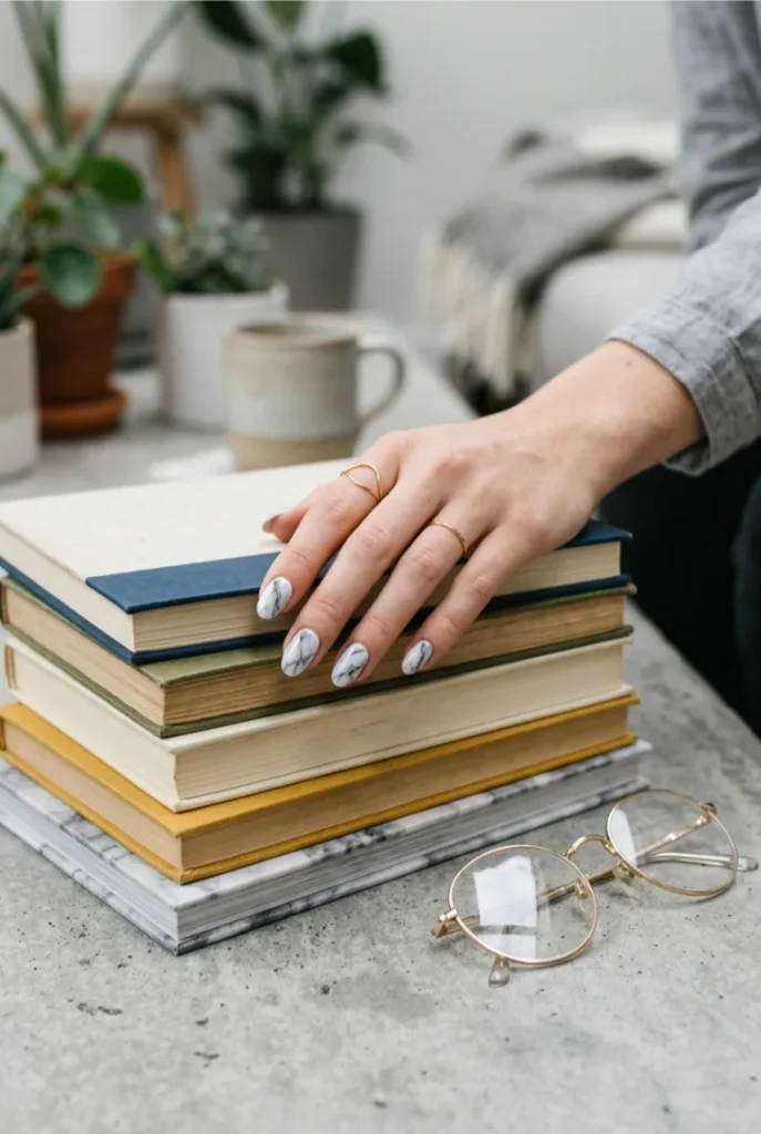 Soft Grey and White Marble