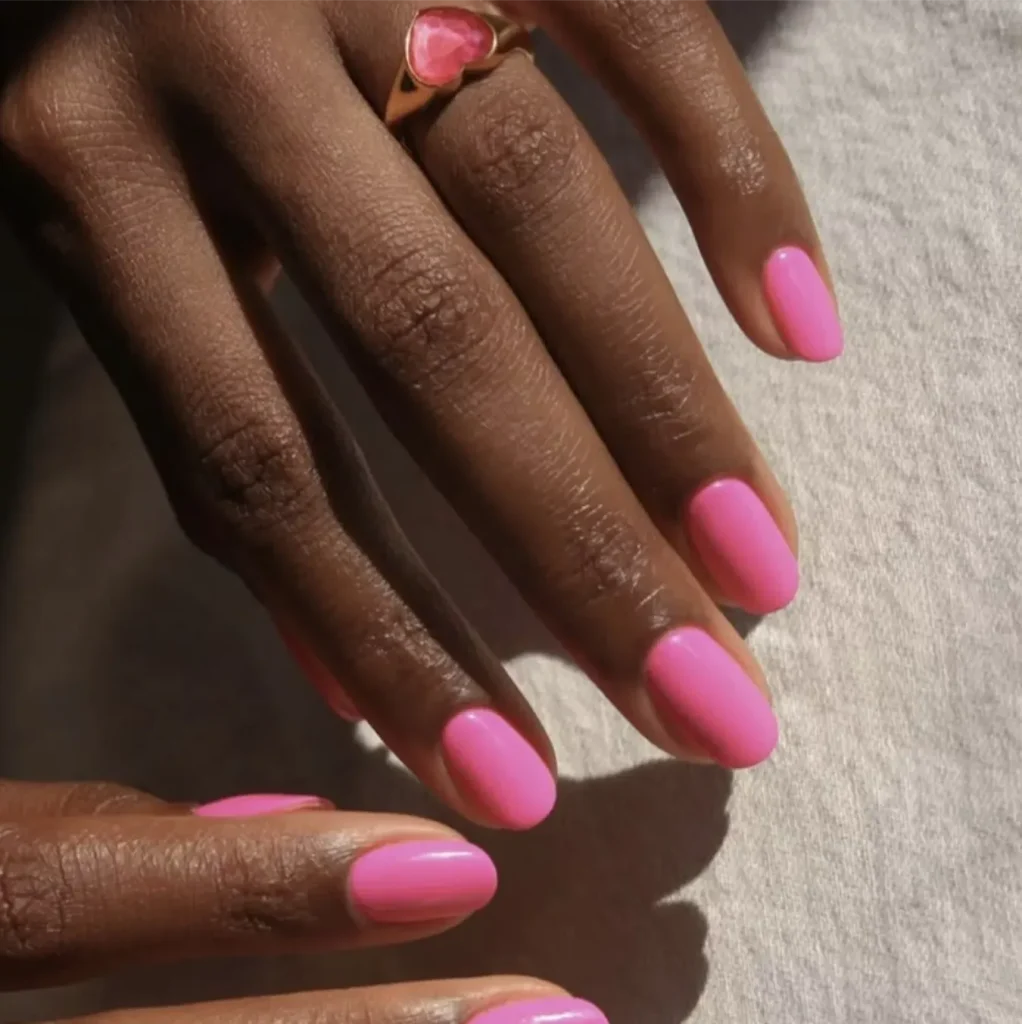 Solid Glossy Bubblegum Pink
