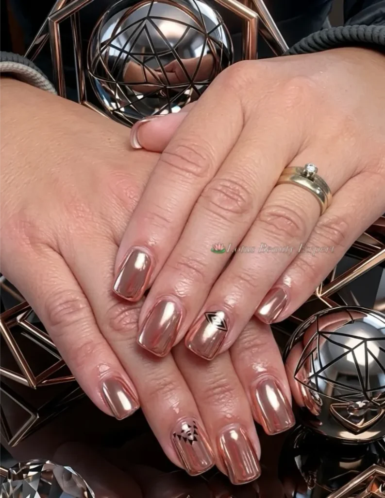 Square Rose Gold Chrome