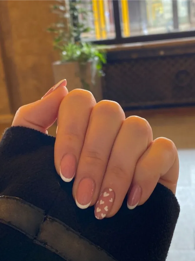 Thin Burnt Sienna French Tips
