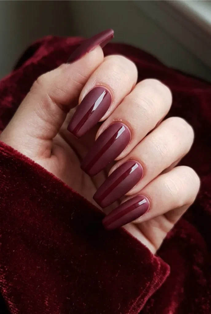 Velvet Matte Coffin Nails 