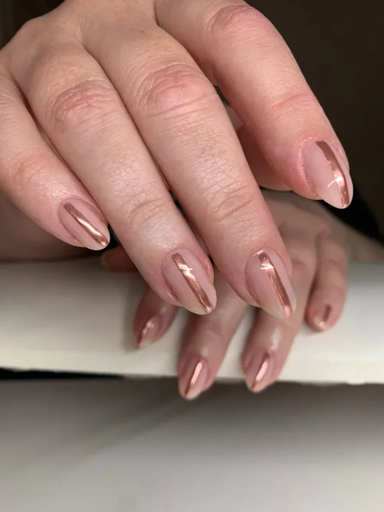 Vertical Rose Gold Chrome Stripe