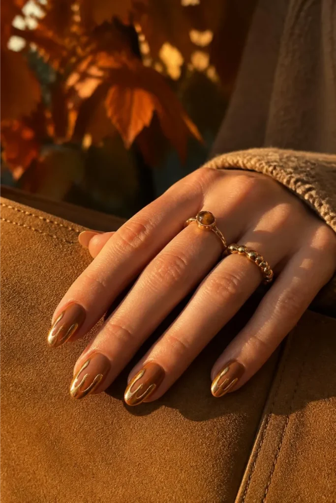 Warm Caramel Nails