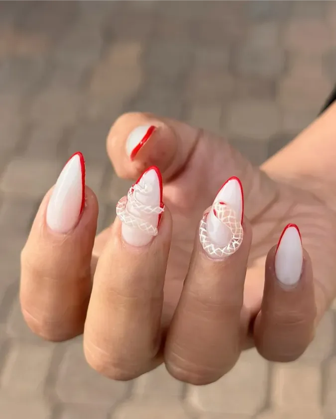 White Stiletto Nails