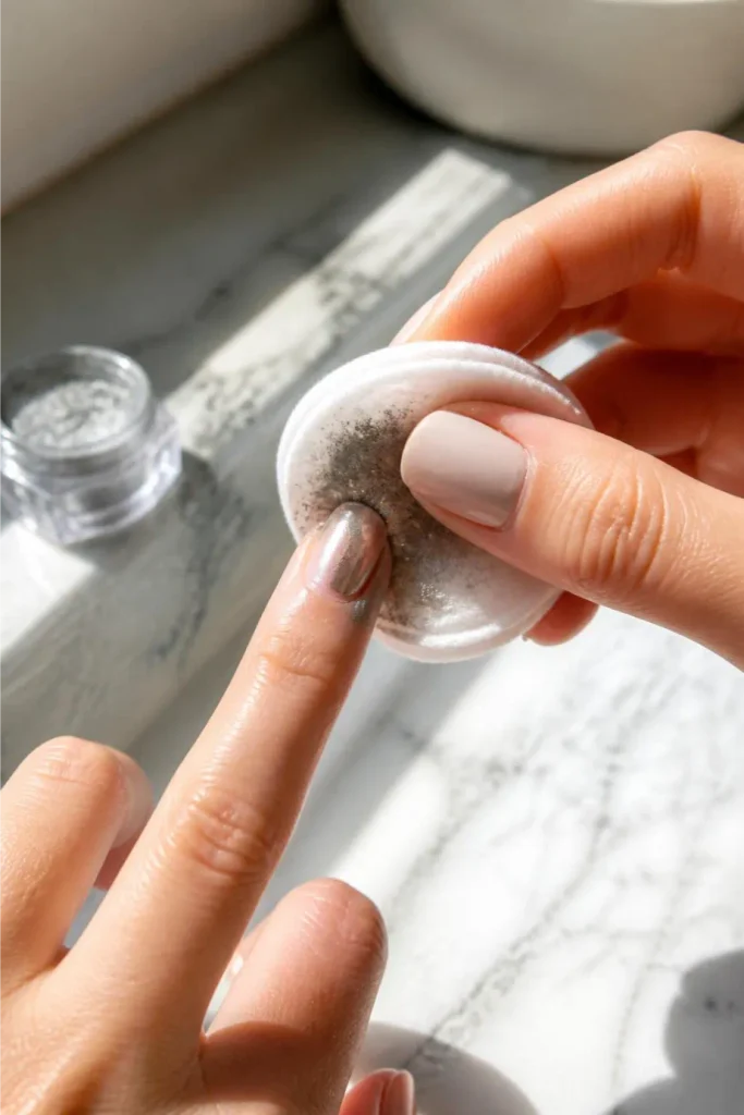 Wipe Away the Softened Powder