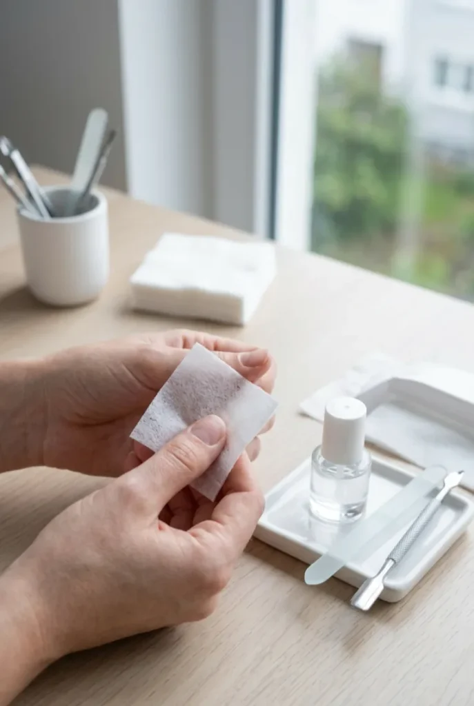 Wipe the Nail With Alcohol