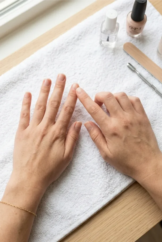 applying polish